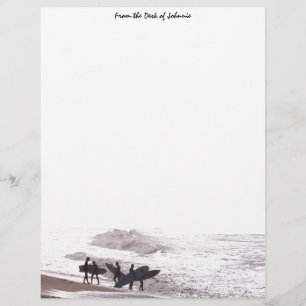 Papier à lettre personnalisé de Surfers Beach