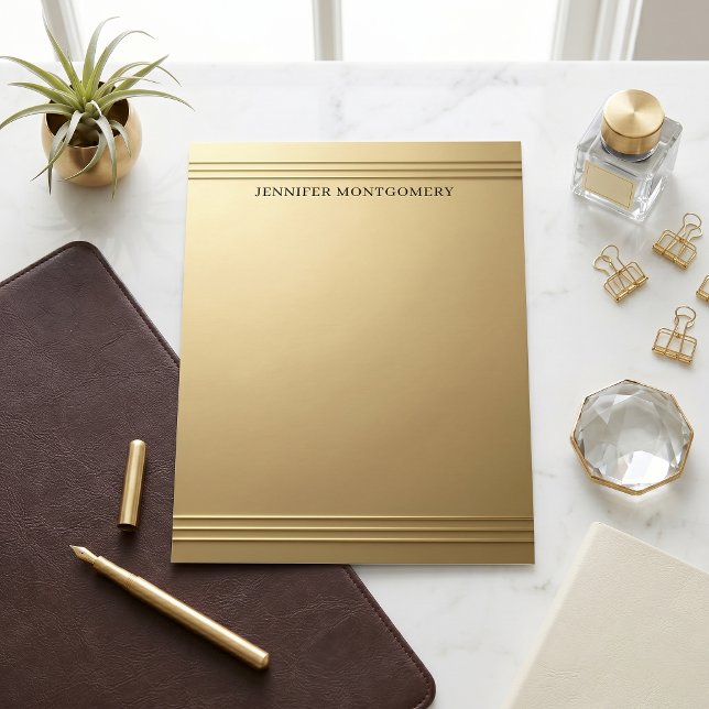 Papier à Lettre Professionnel Doré Métallisé Faux  (Créateur téléchargé)