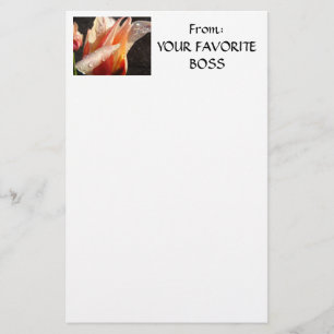PAPIER À LETTRE TULIPES Cadeaux de votre patron pr