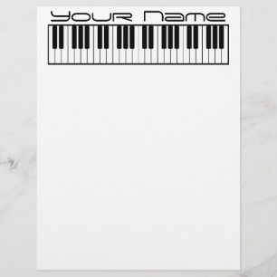 Papier à lettres à en-tête Clavier de Piano