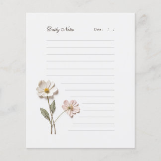 Papier à lettres à papier à lettres à fleurs press