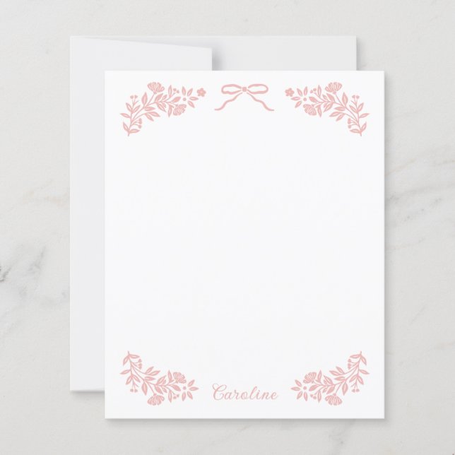 Papier à lettres à ruban floral (Devant)