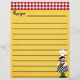 Papier à lettres Chef Recette