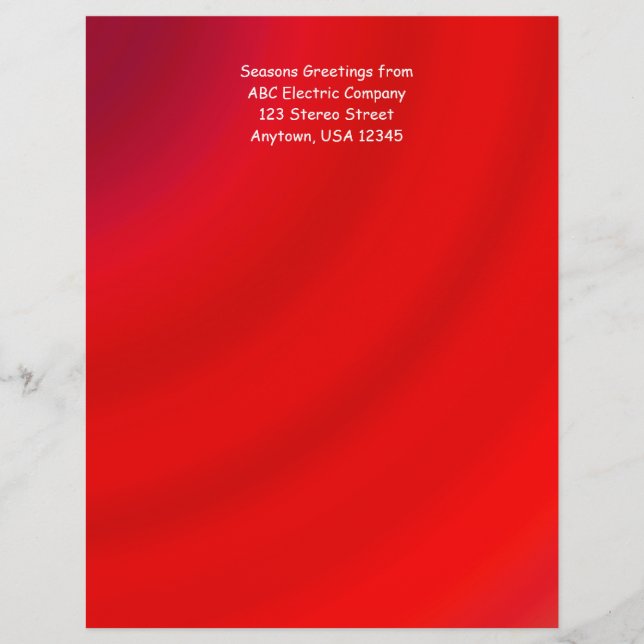 Papier à lettres correspondant à l'enveloppe à dég (Devant)