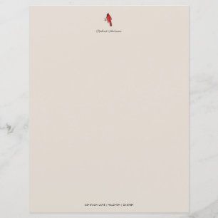 Papier à lettres de cardinal personnalisé