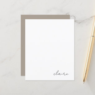 Papier à lettres de nom personnalisé