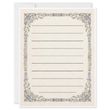 Papier à lettres de papeterie en carreaux méditerr