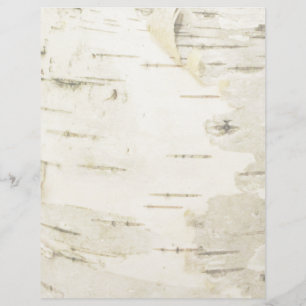 Papier à lettres, en-tête de bouleau