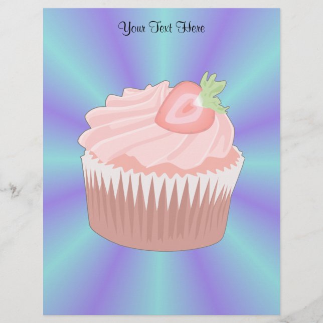 Papier à lettres Gâteau aux fraises (Devant)