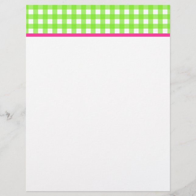 Papier à lettres Gingham (Devant)