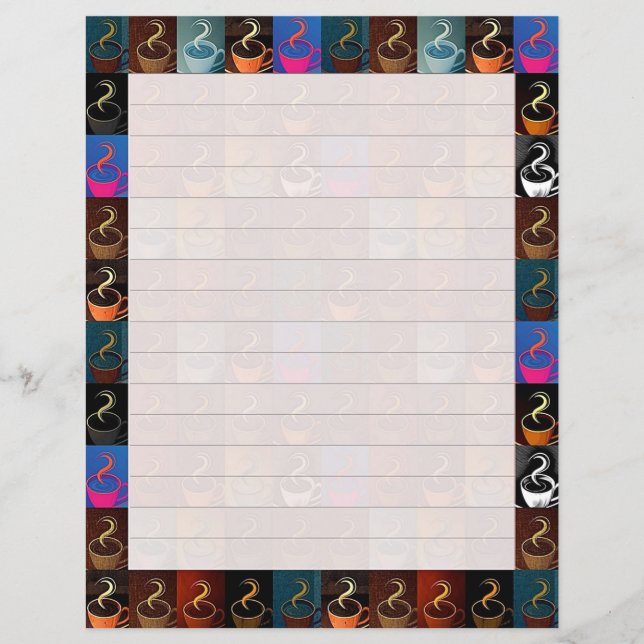 Papier à lettres gobelets à café (Devant)