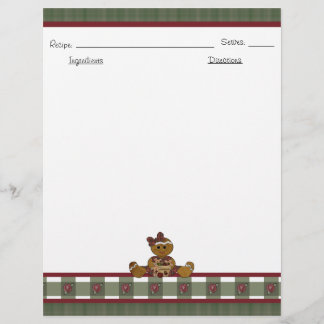 Papier à lettres livre de recette