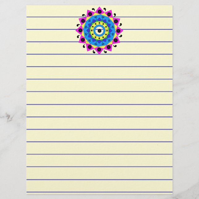 Papier à lettres Mandala (Devant)