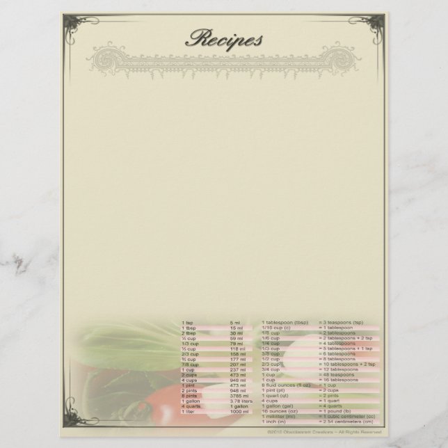 Papier à lettres non réglé pour recettes avec conv (Devant)