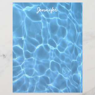 Papier à lettres personnalisé avec photo de piscin