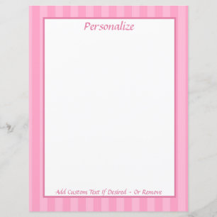 Papier à lettres personnalisé Bonbon Rose Mignon