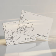 Papier à lettres personnalisé Fleur sauvage rustiq