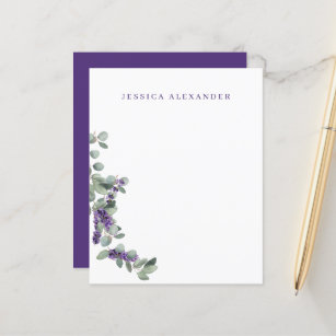 Papier à lettres personnalisées mariage Lavender F