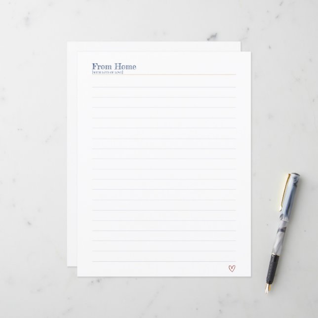 Papier à lettres pour correspondance de Bootcamp L (Devant/Arrière en situation)