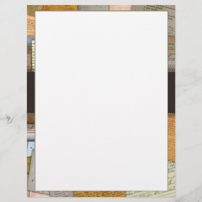 Papier à lettres Recette (Devant)