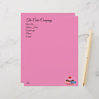 Papier à lettres rose(Cupcake) RFPMDesigns ©️ 2024