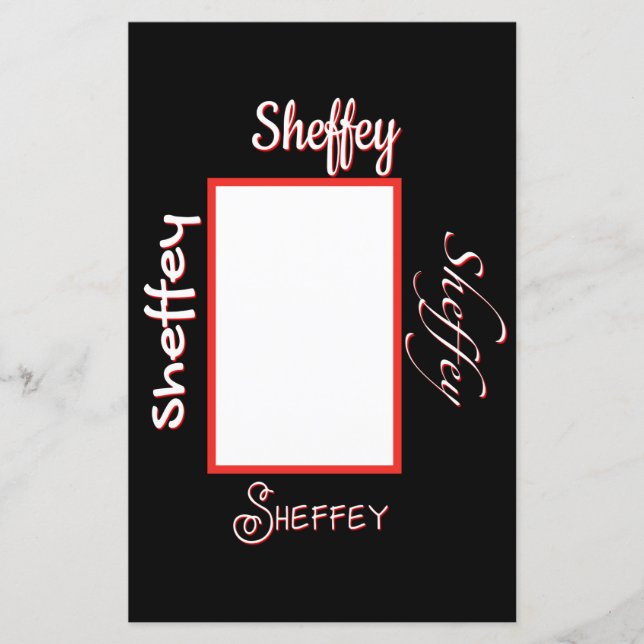 Papier à lettres Sheffey Fonts (Devant)