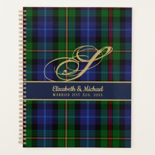 Papier à lettres Smith Tartan Bleu Vert Or Jeunes
