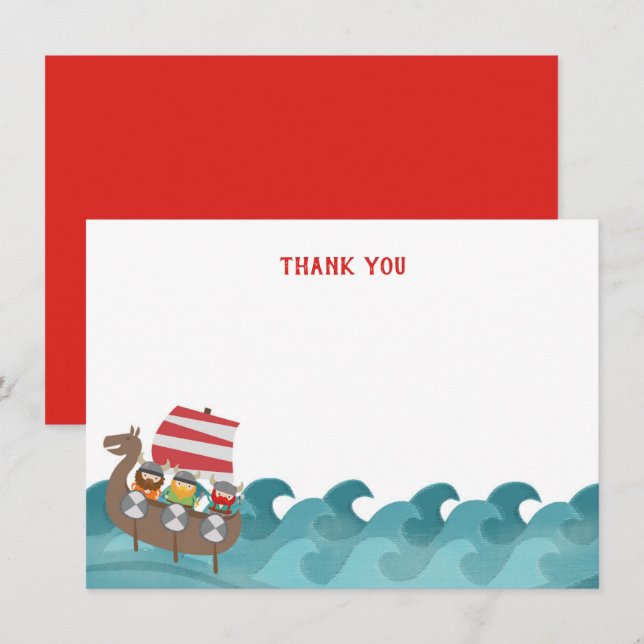 Papier à lettres Viking Merci Cartes de notes (Devant / Derrière)