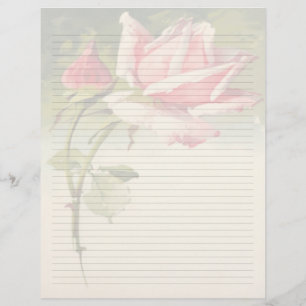 Papier à lettres vintage à fil floral