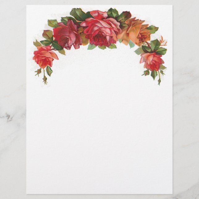 Papier à lettres vintage Floral (Devant)