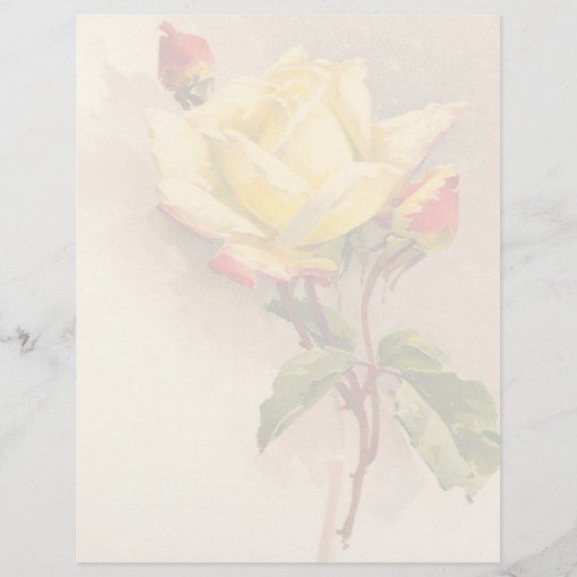 Papier à lettres vintage Floral (Devant)