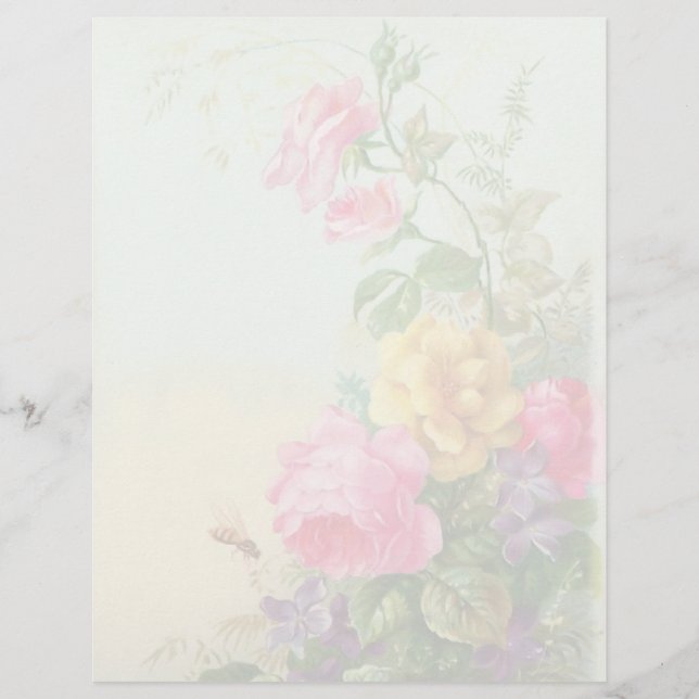 Papier à lettres vintage Floral (Devant)