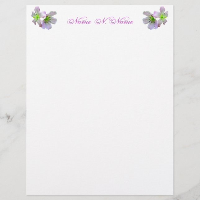 Papier à lettres Wild Geranium Series (Devant)