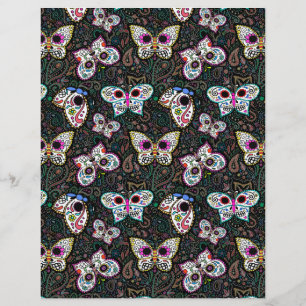 papier à mortier à crâne de sucre papillon 8,5 x 1