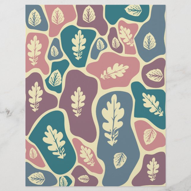 Papier à motif feuille et pierre (Devant)