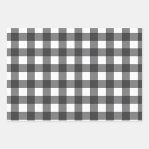 Papier à Motif noir blanc de Buffalo Plaid