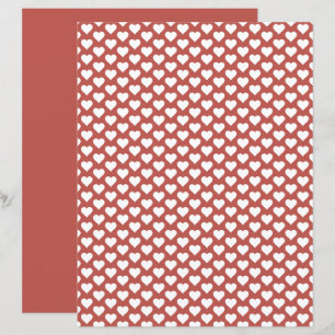 Papier à Motif rouge à rebut de coeur mignon
