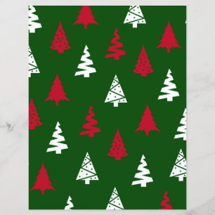 Papier à Motif vert de Noël Arbre