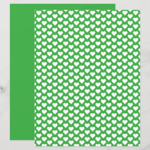 Papier à Motif vert pour le grand coeur