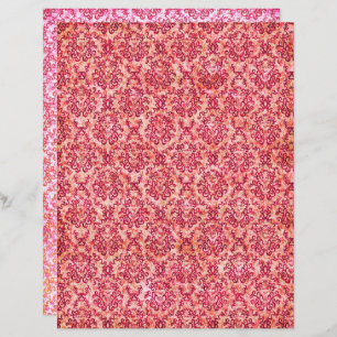 Papier à motif vintage rouge shabby