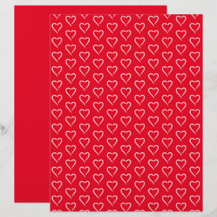 Papier à Motif Whimsical White Heart