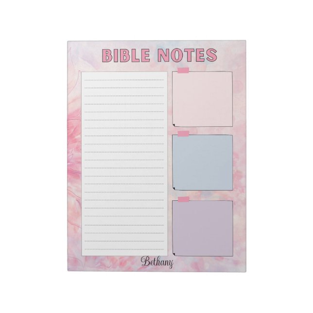 Papier à notes pour étude biblique Bloc-notes pers (Tourné)