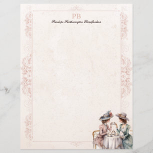 Papier à papeterie monogramme chic élégant à haute