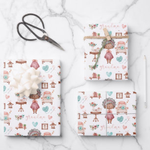 Papier à papier à enveloppement grand-mère - Feuil