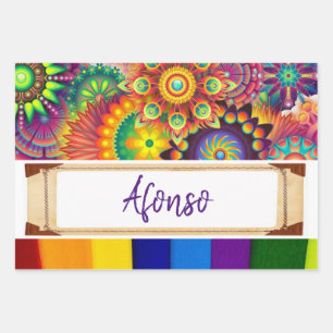 Papier à papier à envelopper Bande florale