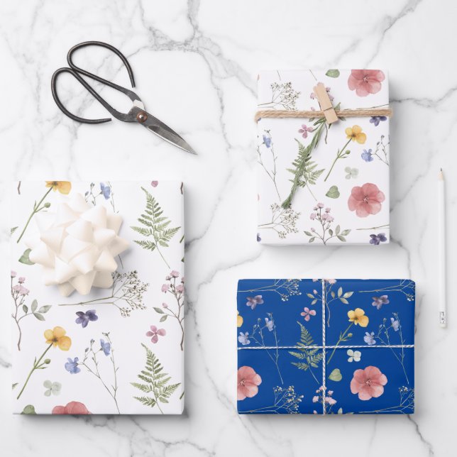 Papier à papier à envelopper fleur sauvage série d (Recto)