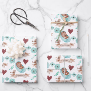 Papier à papier à envelopper pour bébé pour garçon