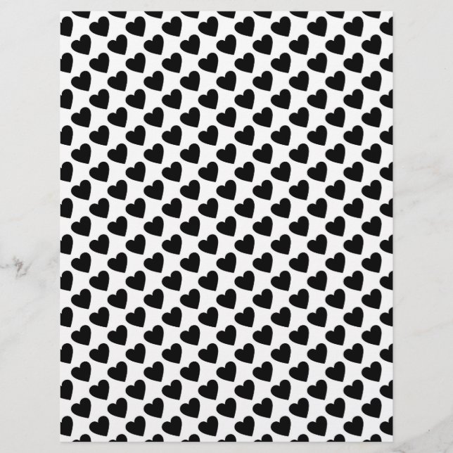 Papier à papier à motif rouge et noir d'amour du c (Devant)