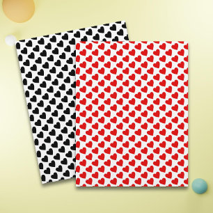 Papier à papier à motif rouge et noir d'amour du c