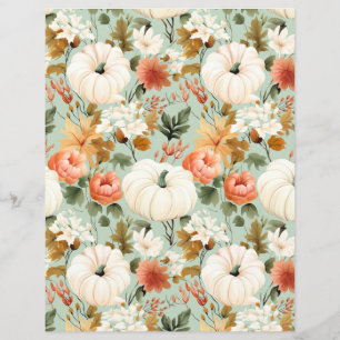 papier à papier à papier motif citrouille coloré a